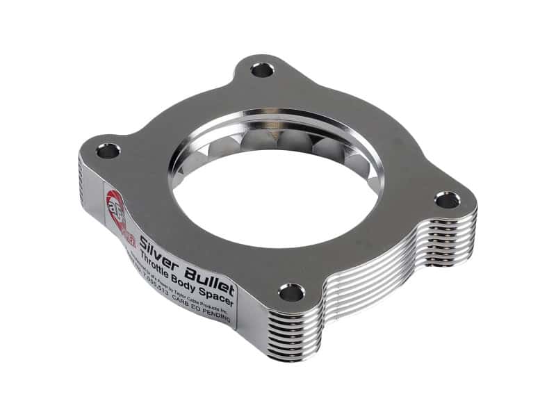 aFe — aFe 07-13 Chevrolet Silverado 1500/GMC Sierra 1500 Silver Bullet Throttle Body Spacer - Silver
Throttle Body Spacer - view 1