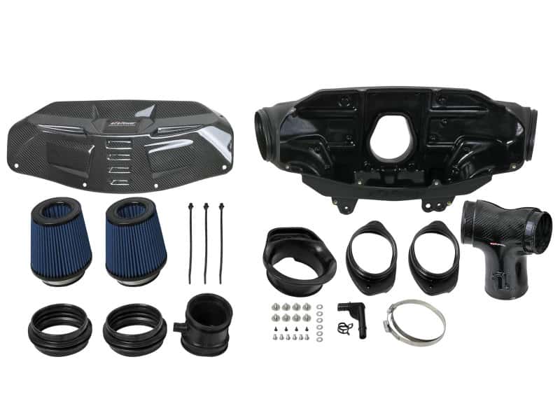 aFe — aFe Black Series Carbon Fiber Pro 5R Air Intake System 2020 Chevrolet Corvette C8 V8 6.2L
Black Series Intake - view 3