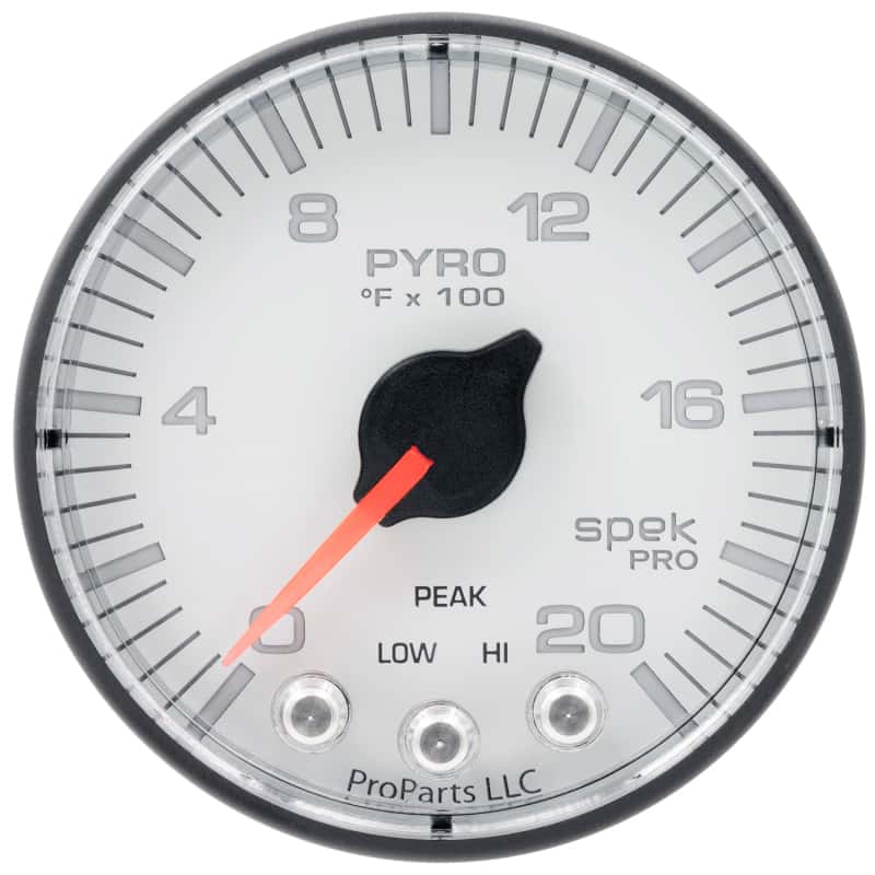 AutoMeter — Autometer Spek-Pro Gauge Pyro. (Egt) 2 1/16in 2000f Stepper Motor W/Peak & Warn Wht/Blk
GA 2" EGT WFB SPEK - view 1
