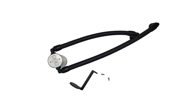 J&L — J&L 24-25 Ford Ranger 2.7L EcoBoost PCV Side Clear Anodized
Oil Separator - view 1