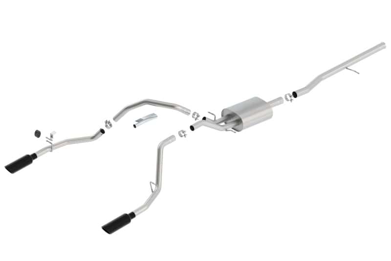 Borla — Borla 14 Sierra 1500 C/B S-Type Exhaust/2.75in Into Dual 2.25in Out 4in Split Rear Exit-Black Chrome
Cat-Back System
ExhstSysKt - view 3