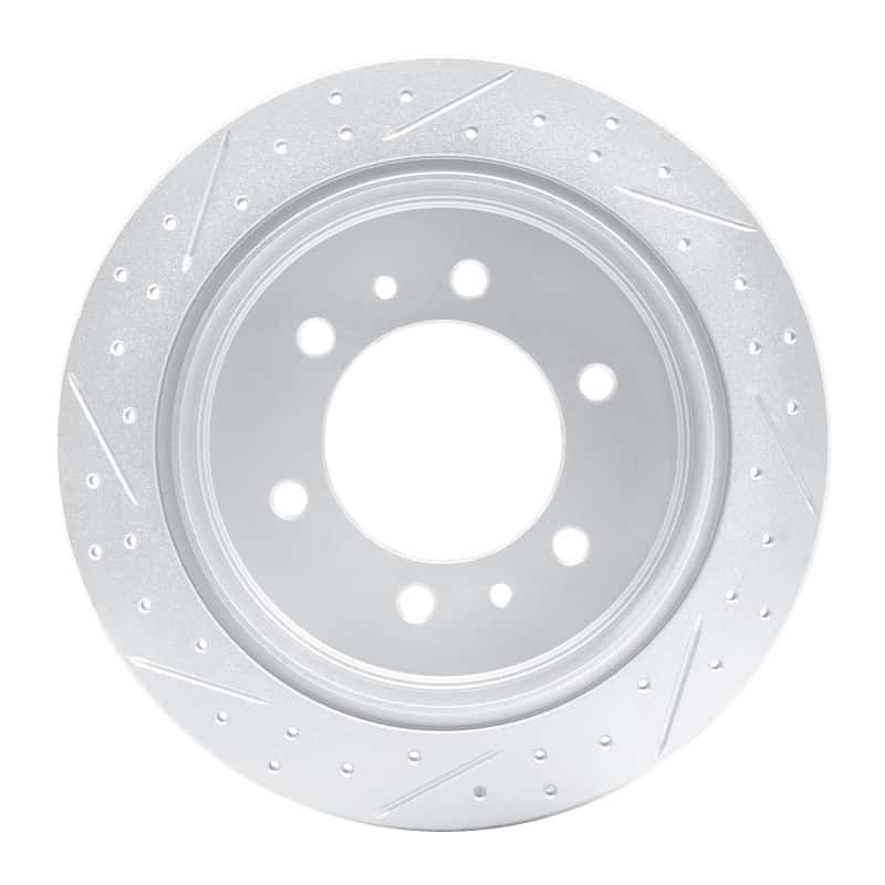 R1 Concepts — R1 06-10 Hummer H3T Rear Right Drilled & Slotted Geo-Carbon Rotor - view 5