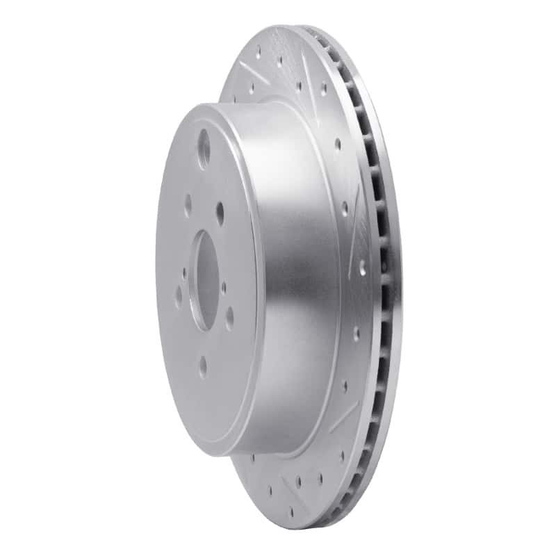 R1 Concepts — R1 10-25 Scion FR-S Rear Right Drilled & Slotted Silver Brake Rotor
R1 Brake Rotor Drill - view 2
