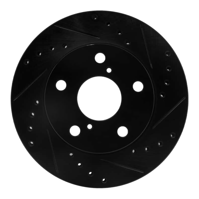 R1 Concepts — R1 91-95 Toyota MR2 Front Right Drilled & Slotted Black Brake Rotor
R1 Brake Rotor Drill - view 1