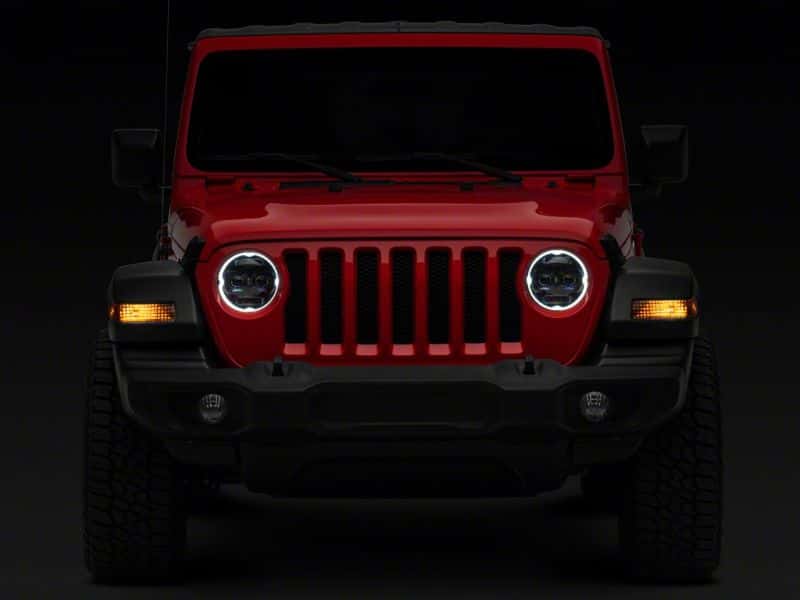 Raxiom — Raxiom 18-23 Jeep Wrangler JL Axial Series 9-In Angel Eye LED Headlights- Blk Housing (Clear Lens)
Headlights - view 3