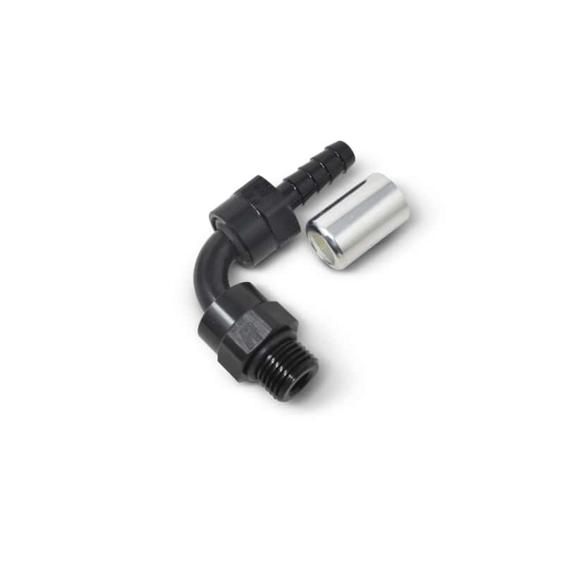 Russell — Russell Hose End Crimp On 10 Sae Port Male To -8 Hose 90 Deg Swivel Blk Anodized
Hose Fitting - view 5