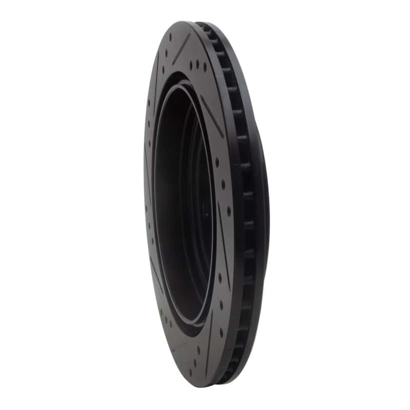R1 Concepts — R1 08-19 Cadillac CTS Rear Right Drilled & Slotted Black Brake Rotor
R1 Brake Rotor Drill - view 4