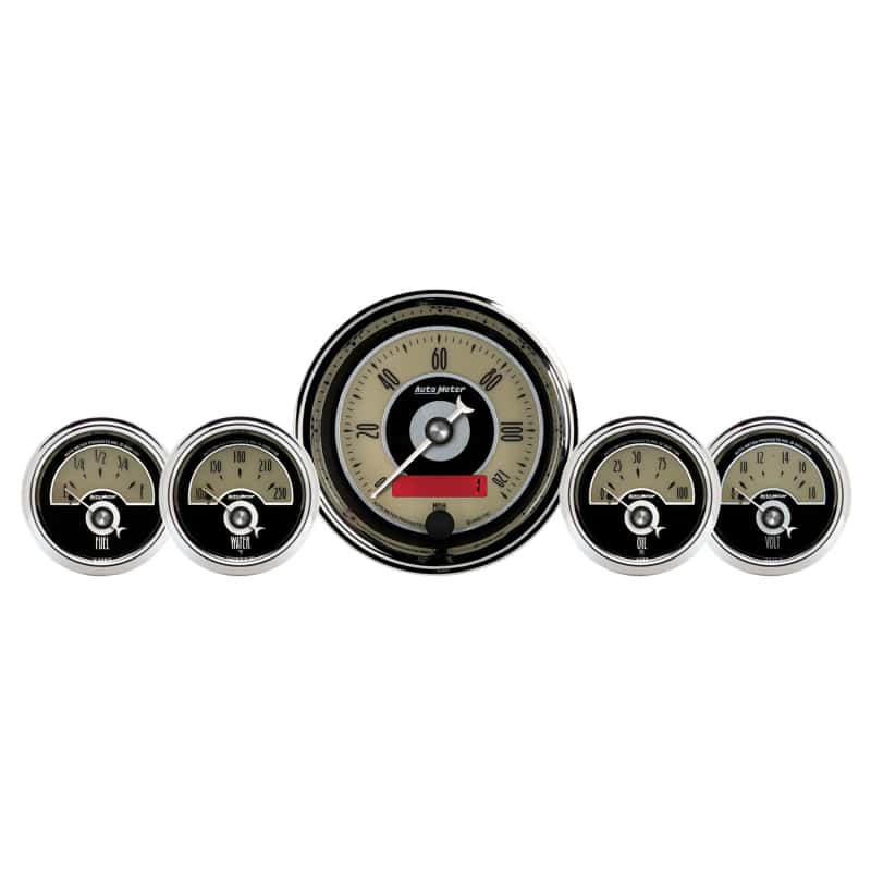AutoMeter — AutoMeter Gauge Kit 5 Pc. 3-3/8in. & 2-1/16in. Elec. Speedometer Cruiser Ad
5PC GA KT CRUISR AD - view 3