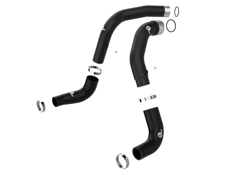 aFe — aFe BladeRunner Black 3in Intercooler Hot & Cold Side Pipe Kit 20-21 Jeep Wrangler V6-3.0L (td)
Charge Pipe Kit - view 3