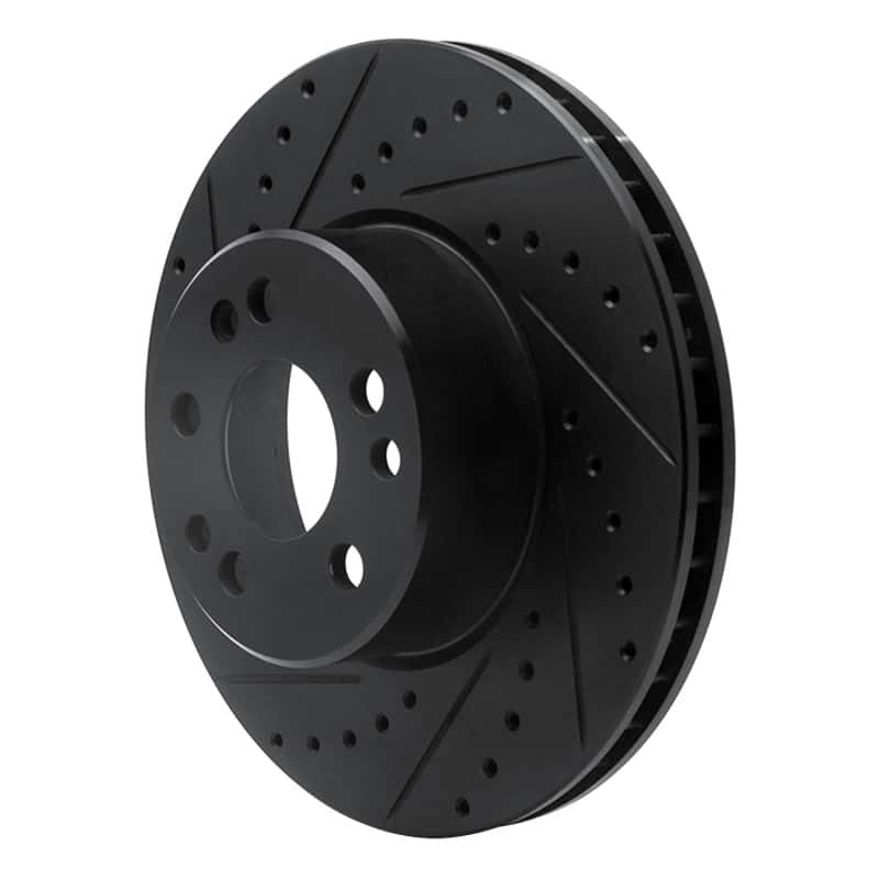 R1 Concepts — R1 91-99 Mercedes-Benz 300SD Front Left Drilled & Slotted Black Brake Rotor
R1 Brake Rotor Drill - view 2
