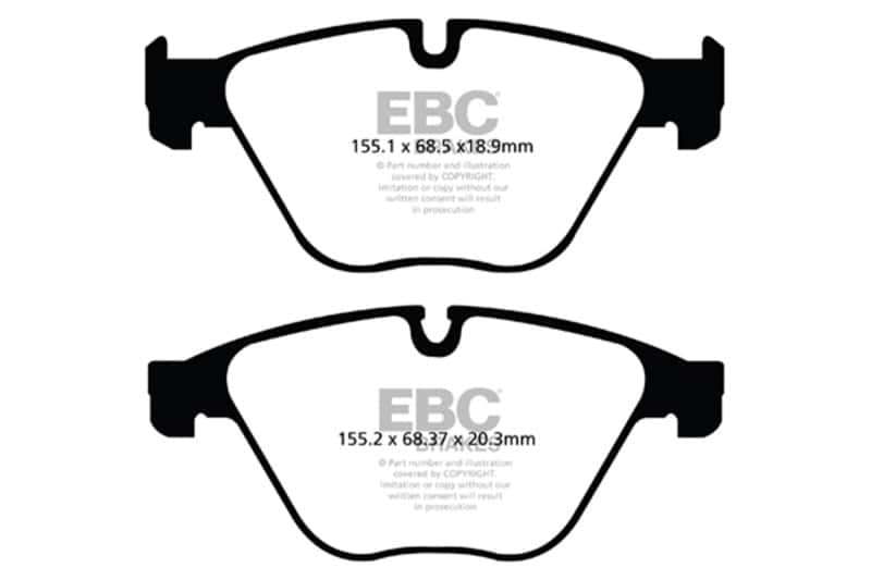 EBC — EBC 10+ BMW 535i 3.0 Turbo (F10) Redstuff Front Brake Pads
Disc Brake Pad - view 1