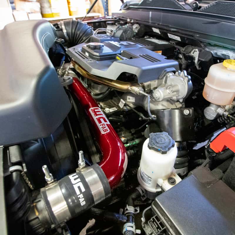 Wehrli — Wehrli 19-23 Cummins 6.7L Upper Coolant Pipe - WCFab Red
Clnt pipe 19-24 RED - view 2