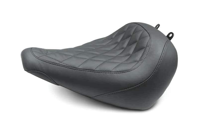 Mustang Motorcycle — Mustang 18-21 Harley Fat Boy Wide Tripper Solo Seat Diamond Stitch - Black - view 1