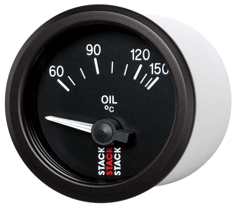 AutoMeter — Autometer Stack 52mm 60-150 Deg C M10 Male Electric Oil Temp Gauge - Black
Ga OilT Elec Bk 150C - view 2
