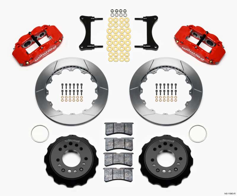 Wilwood — Wilwood Narrow Superlite 6R Front Hat Kit 12.88in Red 93-96 Mazda RX7
BRAKE KIT - view 2