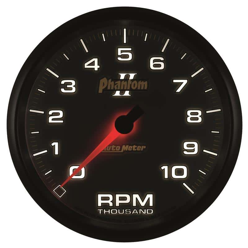 AutoMeter — Autometer Phantom II 5in Electrical 10K RPM In-Dash Tachometer
5" TACH, 10,000 RPM, - view 5