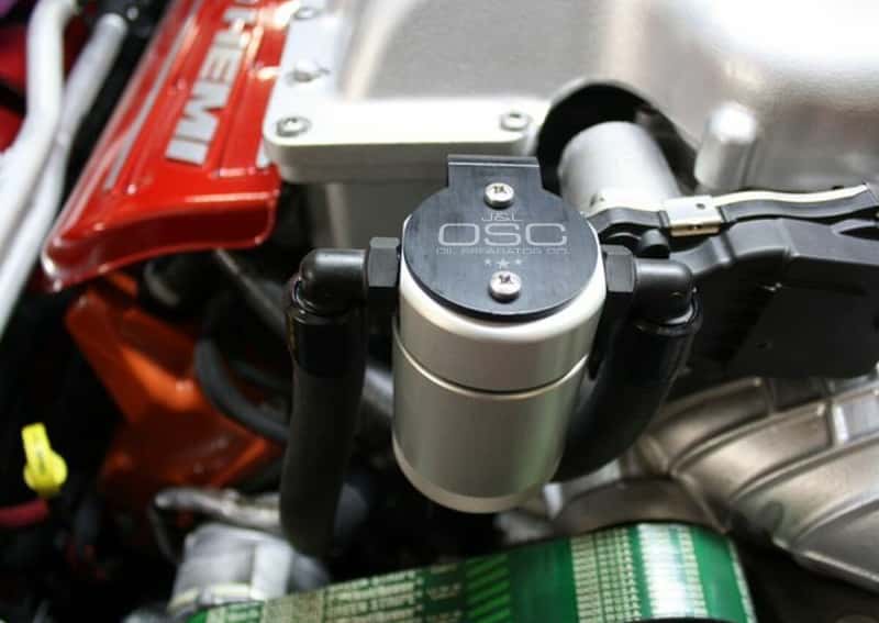 J&L — J&L 15-25 Dodge Hellcat/Demon 6.2L Hemi Passenger Side Oil Separator 3.0 - Clear Anodized
Oil Separator - view 1