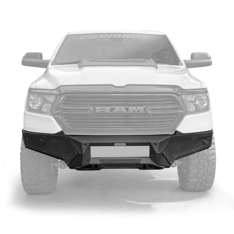 Go Rhino — Go Rhino 19-24 Ram 1500 (Excl. Rebel/Warlock/TRX) Element FR Bumper w/Fixed Lgt Bar Mount - Tex. Blk
Element Front Bumper - view 1