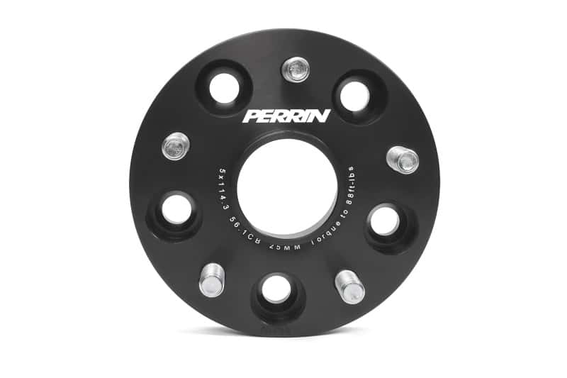 Perrin Performance — PERRIN Subaru 25mm Wheel Spacers 5x114.3 BP w/56mm Hub - Black - view 3