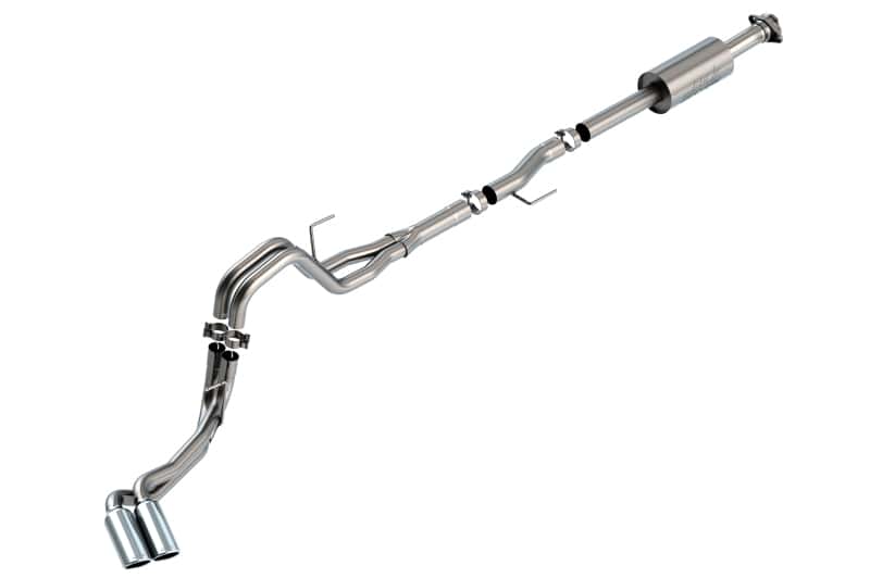 Borla — Borla F-150 2021 2.7L/3.5L 4dr CC SB EC STB Lari/King R/Plinum/LTD 3/2.25 DSE CB S-Type CHR Tips
Cat-Back System - view 1