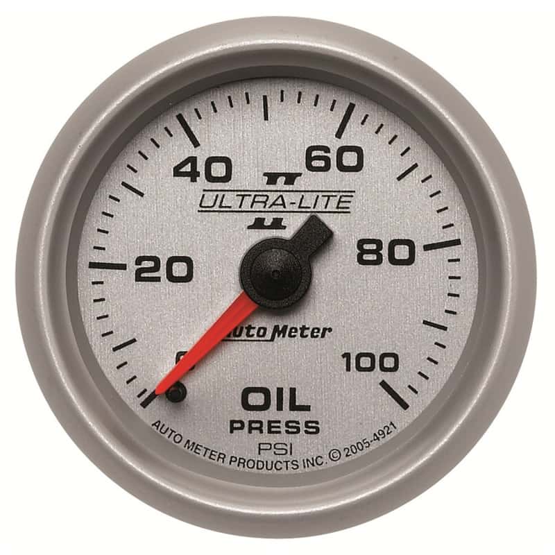 AutoMeter — Autometer Ultra-Lite II 52mm 0-100 PSI Mechanical Oil Pressure Gauge
2-1/16" OIL PRESS, 0 - view 12