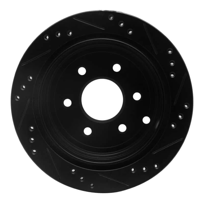 R1 Concepts — R1 05-25 Nissan Frontier Rear Left Drilled & Slotted Black Brake Rotor
R1 Brake Rotor Drill - view 5