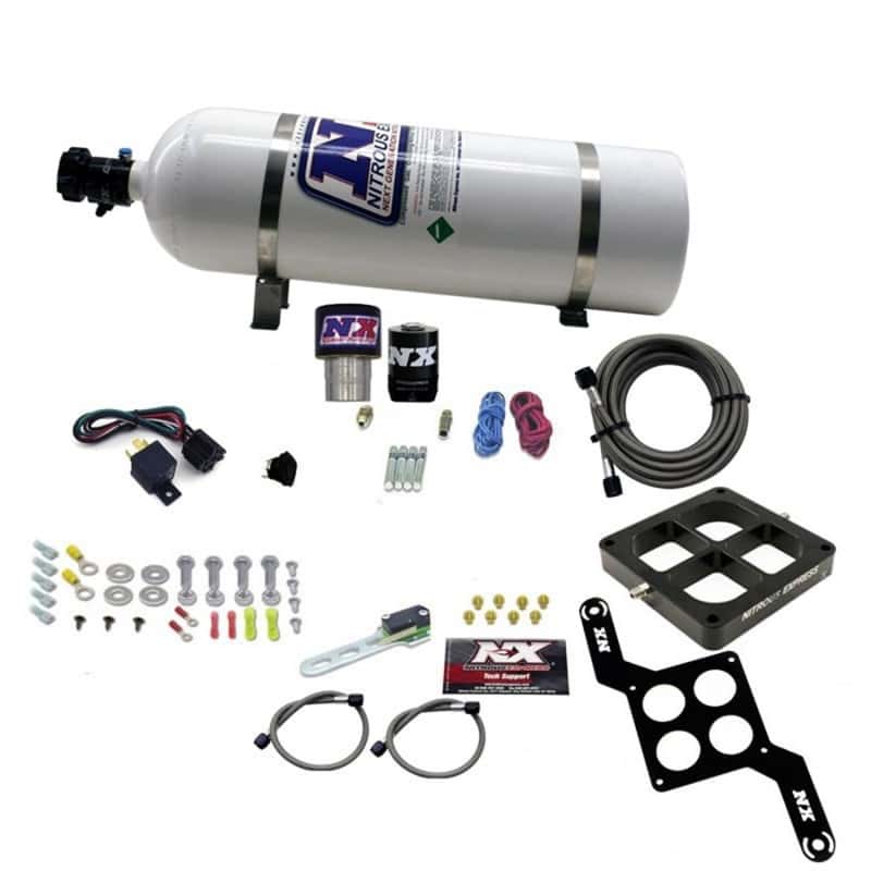 Nitrous Express — Nitrous Express Single Entry Crossbar RNC .178 4500 Flange Nitrous Kit (250-650HP) w/15lb Bottle
Injection System Kit
N2OSys - view 1
