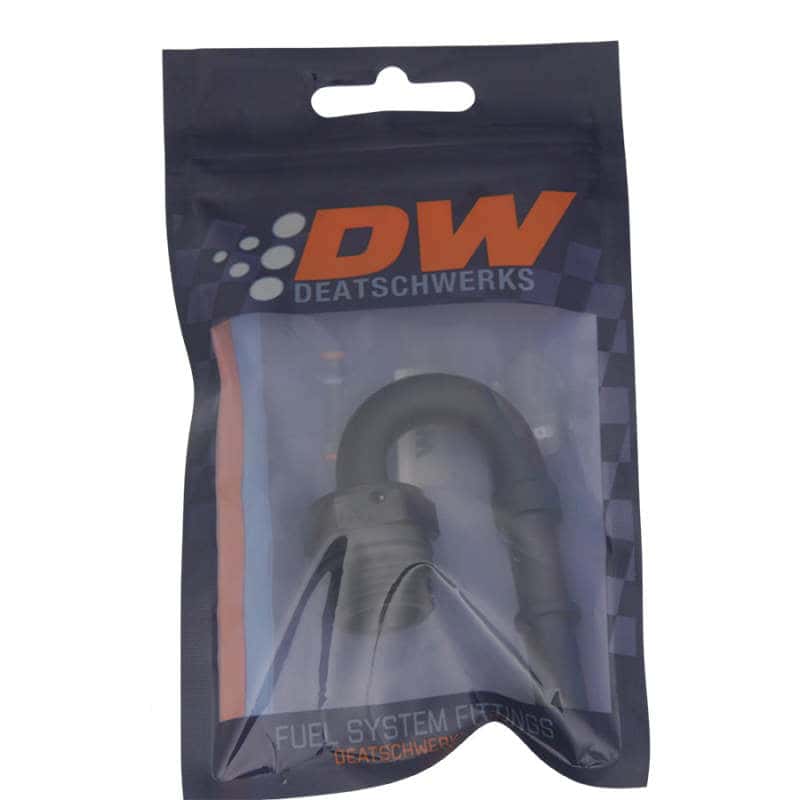 DeatschWerks — DeatschWerks 8AN ORB Male to 3/8in Male EFI Quick Connect Adapter 180-Degree - Anodized Matte Black
Lines & Fittings - view 2