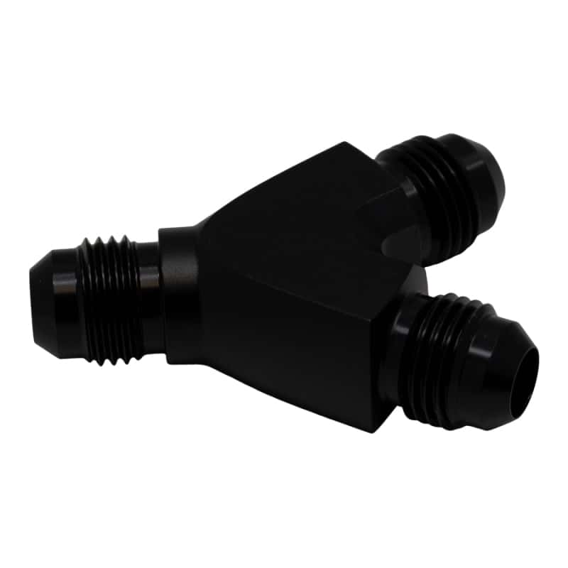 DeatschWerks — DeatschWerks 6AN Male Flare to 6AN Male Flare to 6AN Male Flare Y Fitting - Anodized Matte Black
Lines & Fittings - view 1