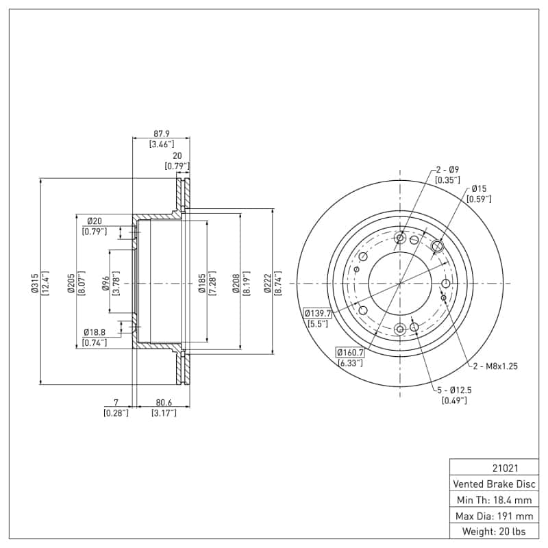 DFC — DFC 03-06 Kia Sorento Rear Brake Rotor
DFC Brake Rotor - view 6