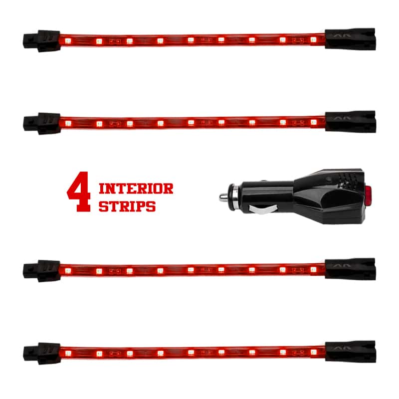 XKGLOW — XK Glow Single Color XKGLOW UnderglowLED Accent Light Car/Truck Kit Red - 4x8In - view 2