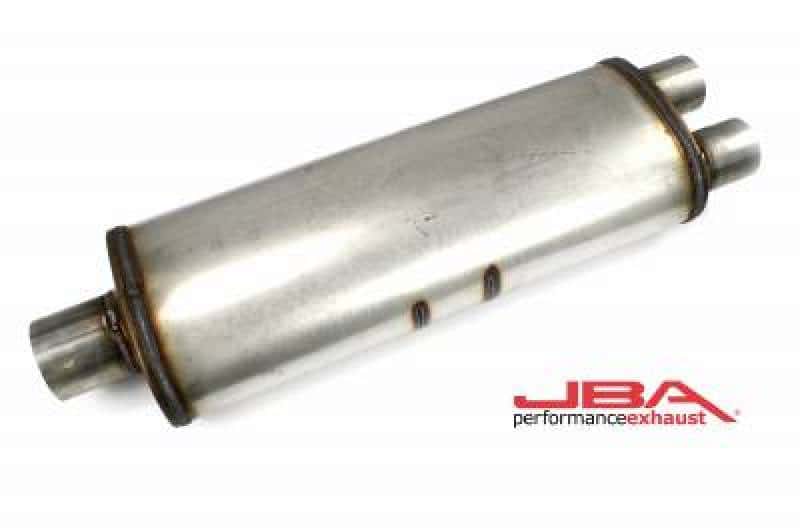 JBA — JBA Universal Chambered 304SS Muffler 25x8x5in 3in Center Inlet/2.5in Dual Outlet
Muffler - view 2