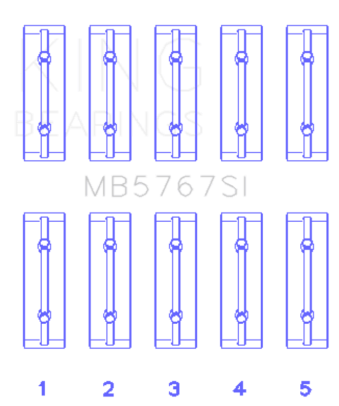 King Engine Bearings — King Engine Bearings Nissan Hr15/16DE (Size +0.25mm) Main Bearing Set
Engine Bearing - view 1