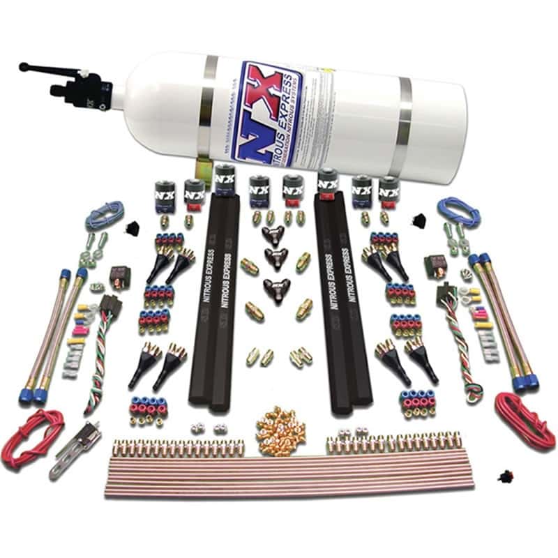 Nitrous Express — Nitrous Express SX2 Dual Stage/Alcohol 8 Solenoid Nitrous Kit (200-1200HP) w/Composite Bottle
Injection System Kit
N2OSys - view 2