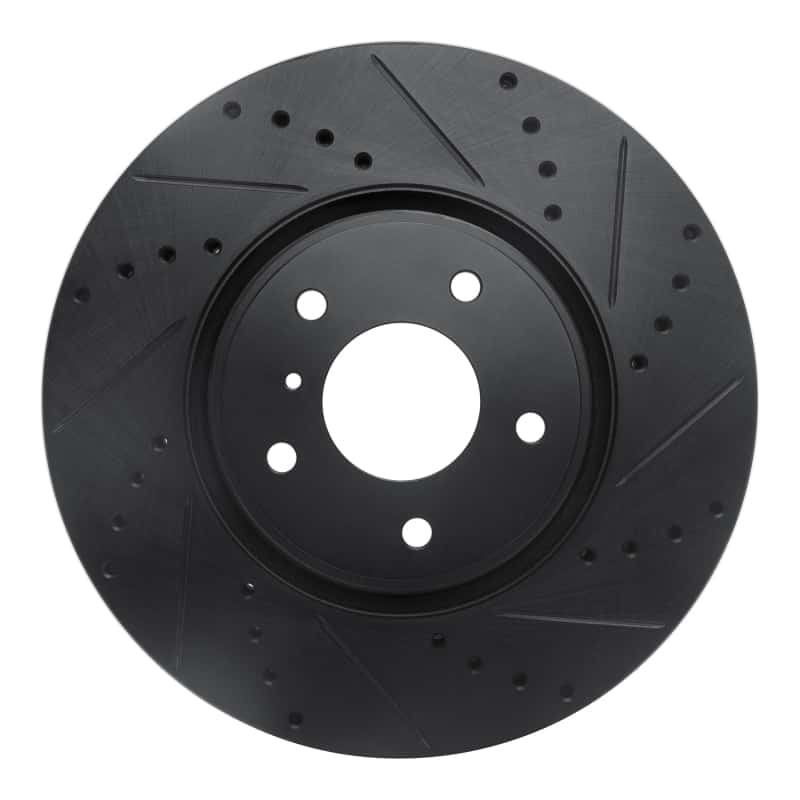 R1 Concepts — R1 05-14 Infiniti FX45 Front Right Drilled & Slotted Black Brake Rotor
R1 Brake Rotor Drill - view 1
