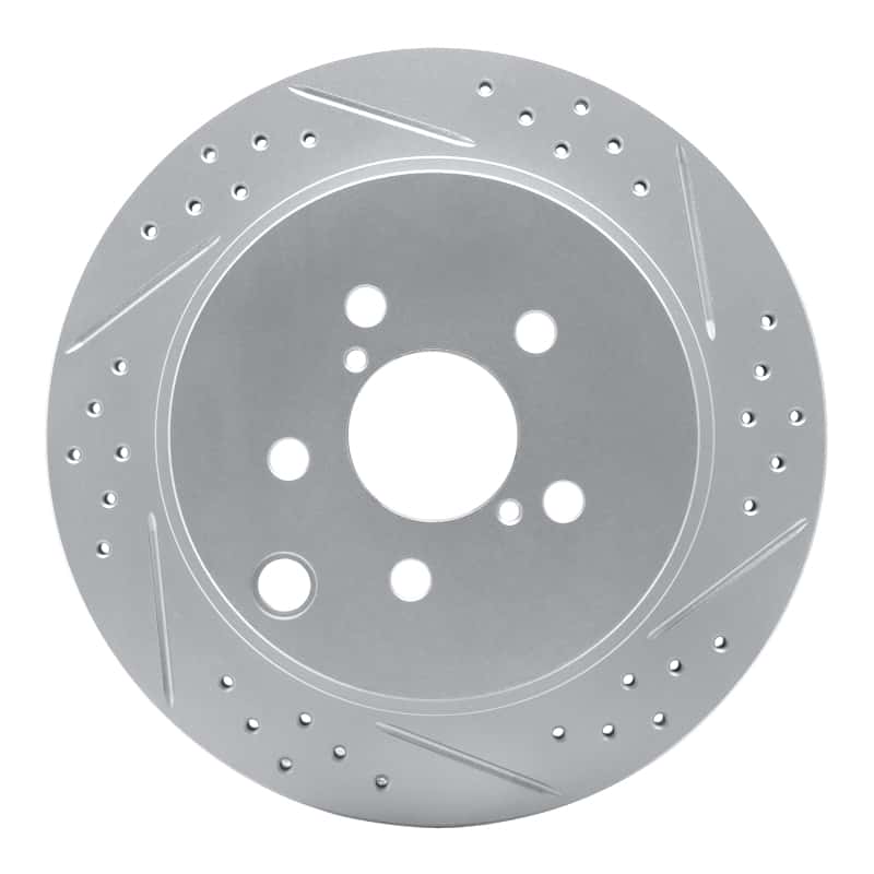 R1 Concepts — R1 14-18 Subaru Forester Rear Right Drilled & Slotted Geo-Carbon Rotor - view 1
