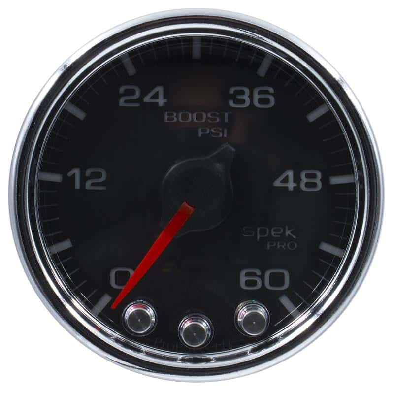 AutoMeter — Autometer Spek-Pro Gauge Boost 2 1/16in 60psi Stepper Motor W/Peak & Warn Blk/Chrm
GA 2" BST 60 BCC SPK - view 1