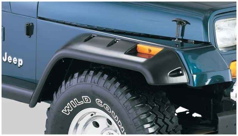 Bushwacker — Bushwacker 87-95 Jeep Wrangler Cutout Style Flares 2pc Cutting Optional Not Renegade - Black
FF Jeep Cutout 2Pc - view 2