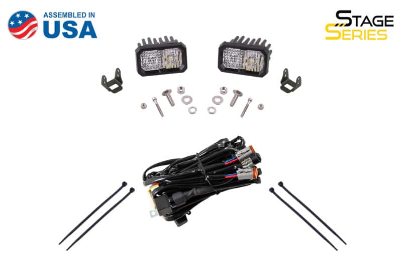 Diode Dynamics — Diode Dynamics 10-21 Toyota 4Runner Stage Series 2in LED Ditch Light Kit Sport - White Combo - view 10