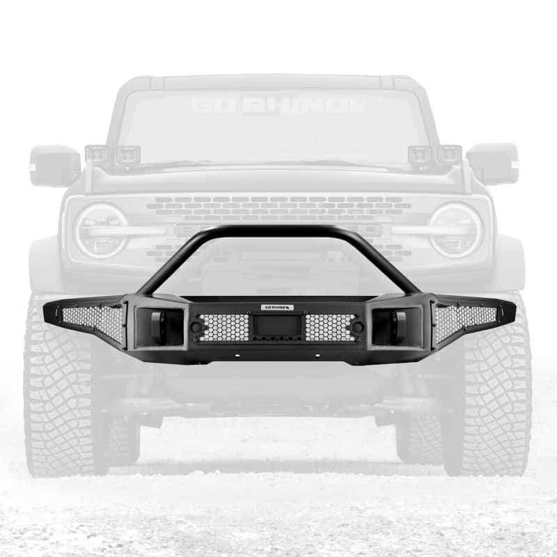 Go Rhino — Go Rhino 21-24 Ford Bronco (2 and 4 Door) Rockline Full Width Bumper w/ Overrider Bar
Rockline Bumper (F) - view 1