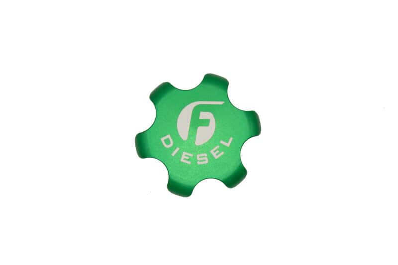 Fleece Performance — Fleece Performance 13-18 Dodge Cummins Green Anodized Billet Fuel Cap - view 5