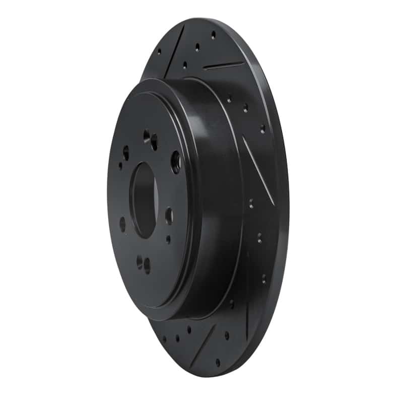 R1 Concepts — R1 06-14 Honda Ridgeline Rear Left Drilled & Slotted Black Brake Rotor
R1 Brake Rotor Drill - view 2