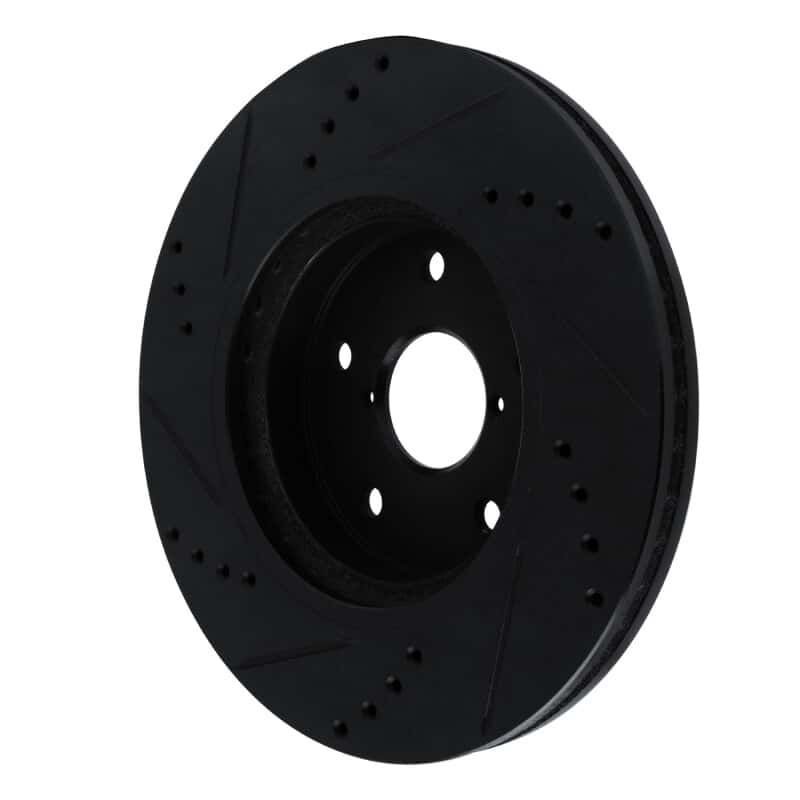 R1 Concepts — R1 -24 Subaru Forester Front Right Drilled & Slotted Black Brake Rotor
R1 Brake Rotor Drill - view 4