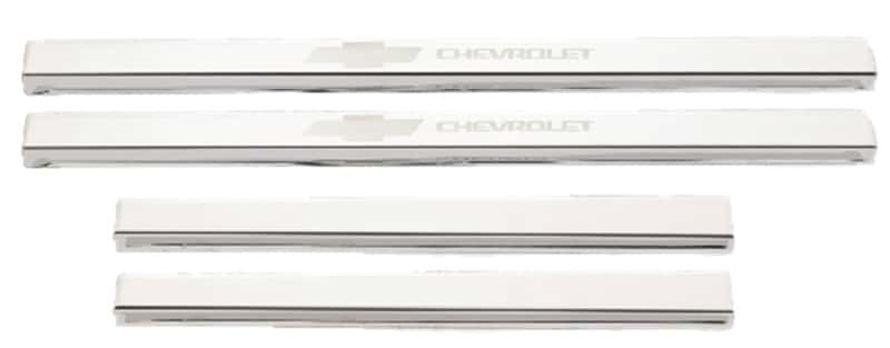 Putco — Putco 2019+ Chevrolet Silverado LD- Crew Cab (4pc) w/ Bow Tie Etching SS Door Sills
DoorSillProtSet - view 1