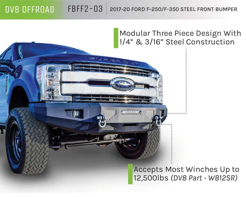 DV8 Offroad — DV8 Offroad 2017+ Ford F-250/F-350/F-450 Front Bumper - view 3