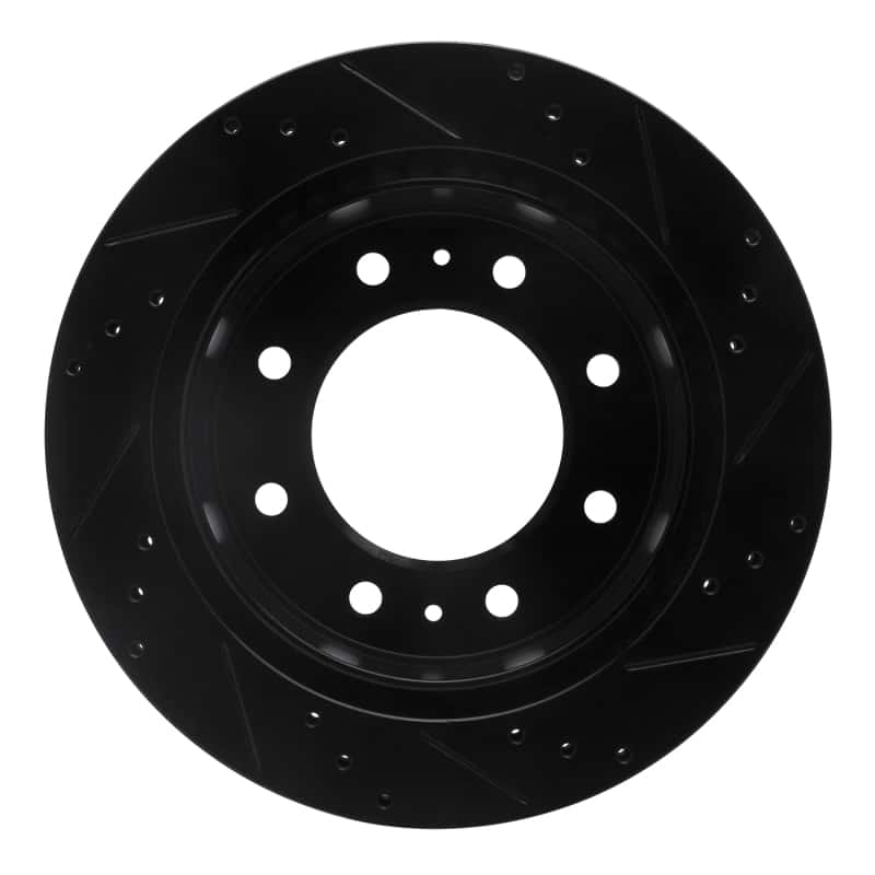 R1 Concepts — R1 11-25 Chevrolet Silverado 3500 HD Rear Left Drilled & Slotted Black Brake Rotor
R1 Brake Rotor Drill - view 5