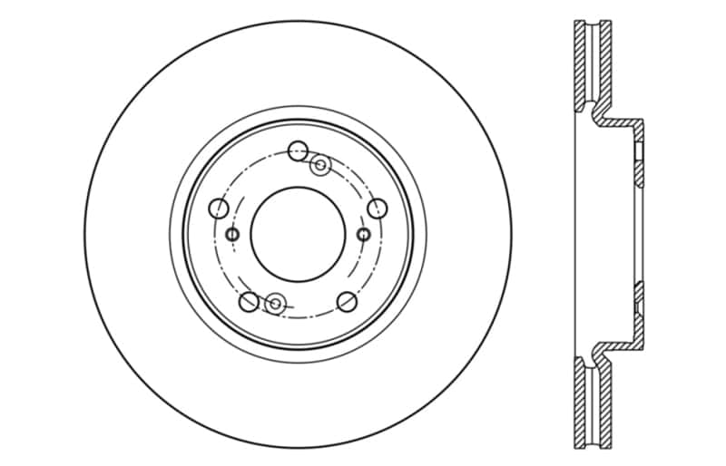 Stoptech — StopTech Slotted & Drilled Sport Brake Rotor Front Left 13 Honda Accord Sport
Slot/Drill Rotor - view 6