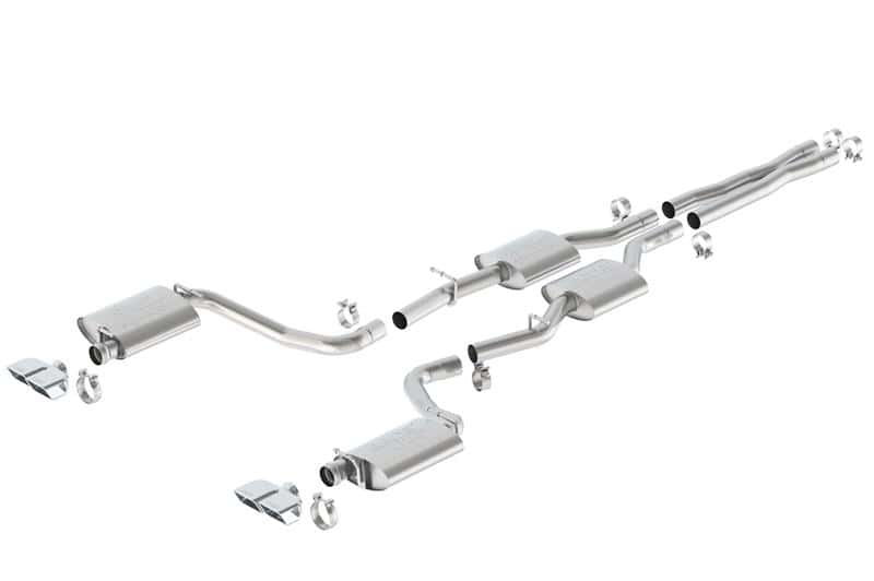 Borla — Borla 15-16 Dodge Challenger R/T 5.7L Dual Rectangle Angle Cut Dual Split Rear Exit ATAK Exhaust
Cat-Back System
ExhstSysKt - view 2