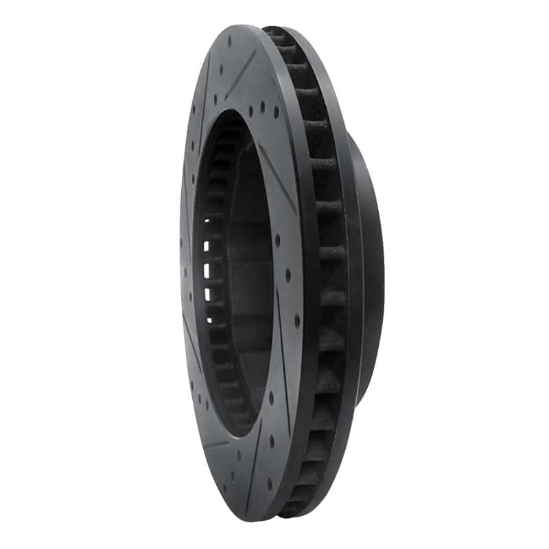 R1 Concepts — R1 88-00 Chevrolet K1500 Suburban Front Right Drilled & Slotted Black Brake Rotor
R1 Brake Rotor Drill - view 4