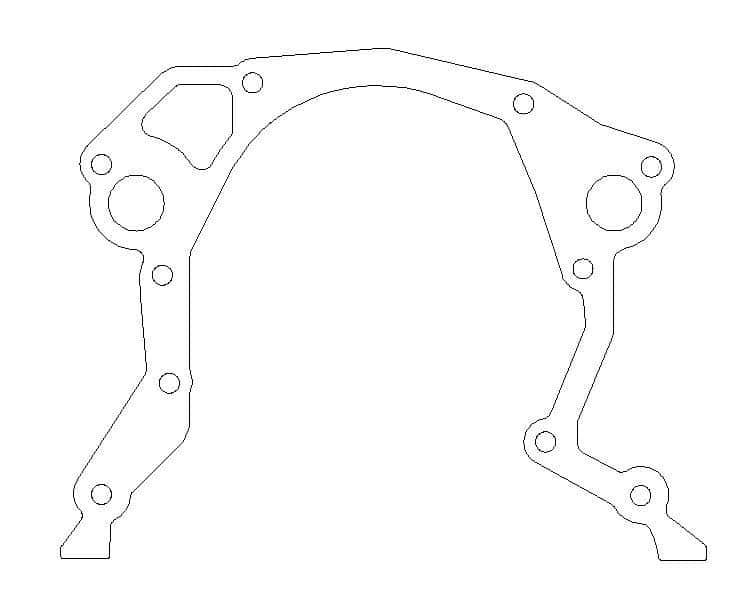 Cometic Gasket — Cometic Ford 351C 335 Series V8 .020in Rubber Coated Steel Timing Cover Gasket
Timing Cover Gasket - view 1